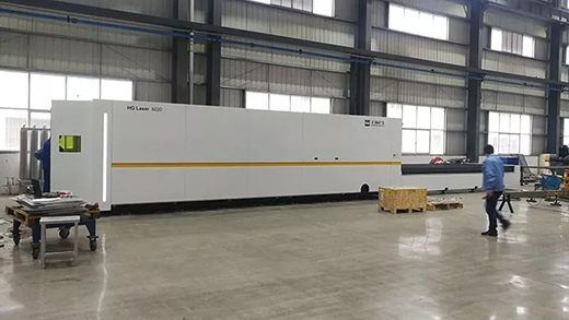 滬工B系列中高功率寬幅激光切割機(jī)安裝現(xiàn)場(chǎng) 滬工B系列中高功率寬幅激光切割機(jī)安裝現(xiàn)場(chǎng)
